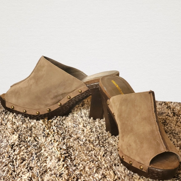 cloudwalkers Shoes - Cloudwalker Faux Suede Platform Comfortable Slides Sz 10W